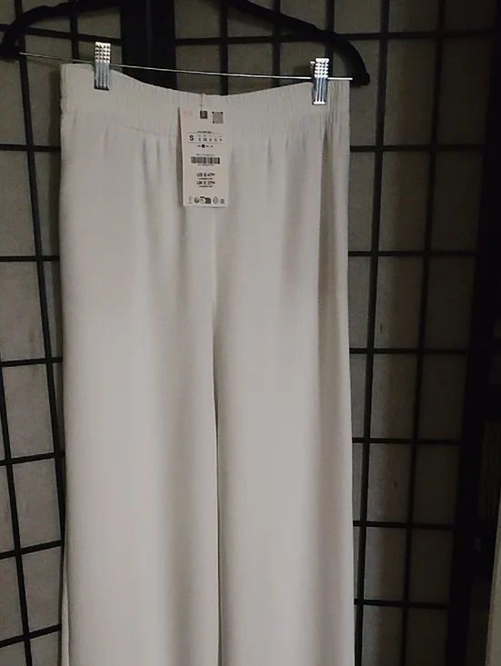 Wide Leg White Palazzo Pants - Picture 1 of 2